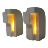 Paire de lampes en pierre.  Albert Tormos  1970