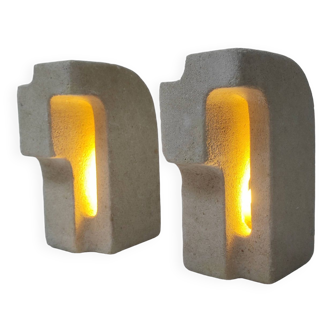 Pair of stone lamps. Albert Tormos 1970