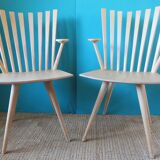 Pair of maple "Mikado" armchairs by J.Foersom and P.Hjort Lorenzen