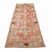 Red & Cream Vintage Persian Runner Rug, 86x265Cm