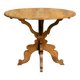 Round table in pitch pine and oak