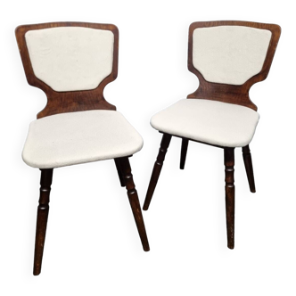 Pair of vintage wooden chairs