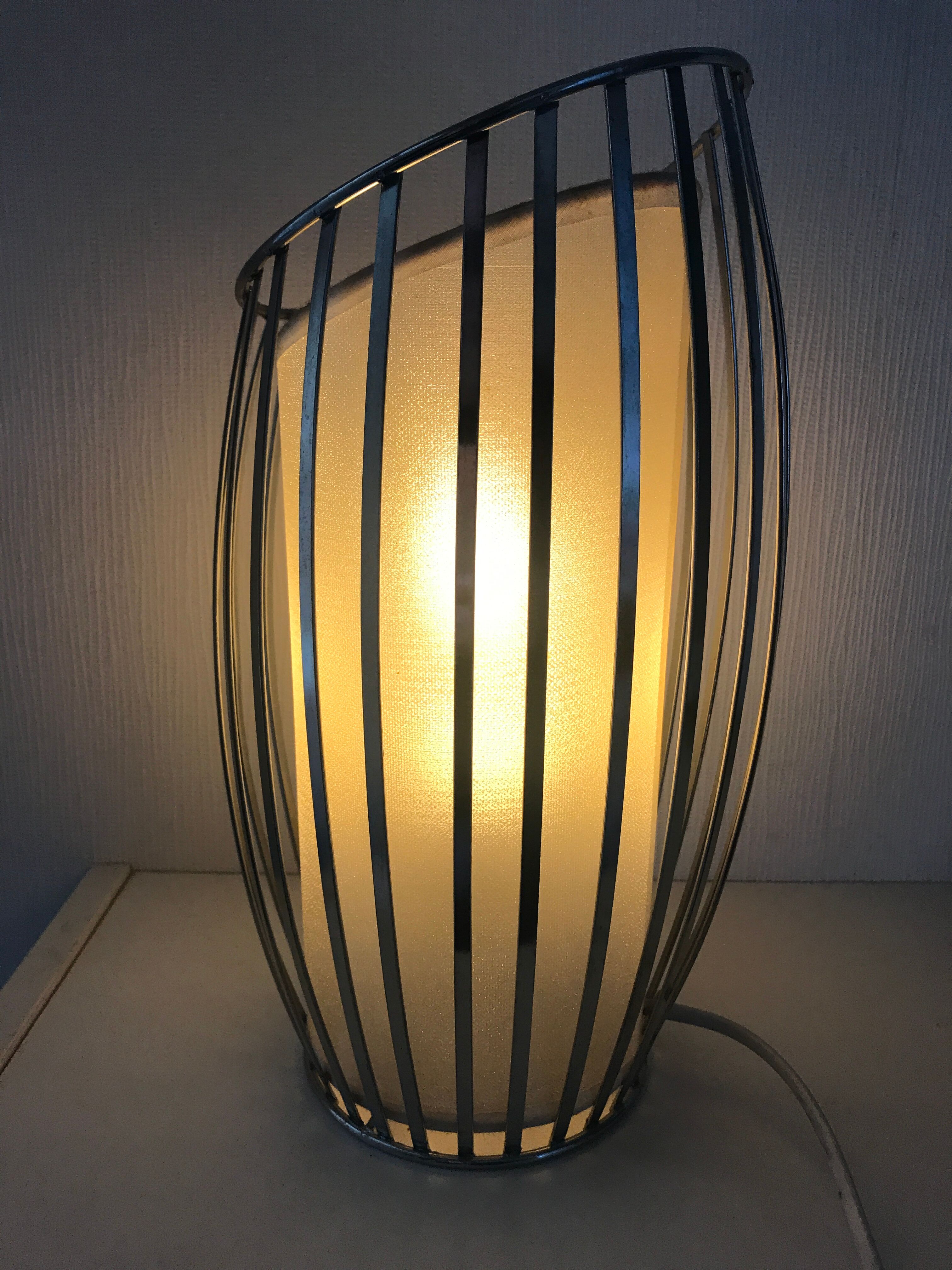 Vintage modernist metal lamp