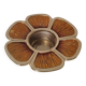Bougeoir fleur en bronze et émail