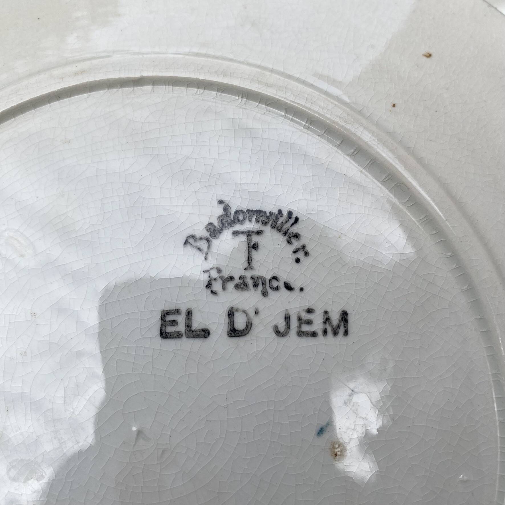assiettes plates art déco badonviller El d'jem