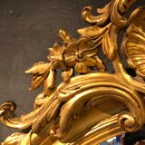 Golden oval mirror