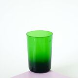 Set of 5 Long Drink water glasses, Green, 1970 - 12 X 8 cm