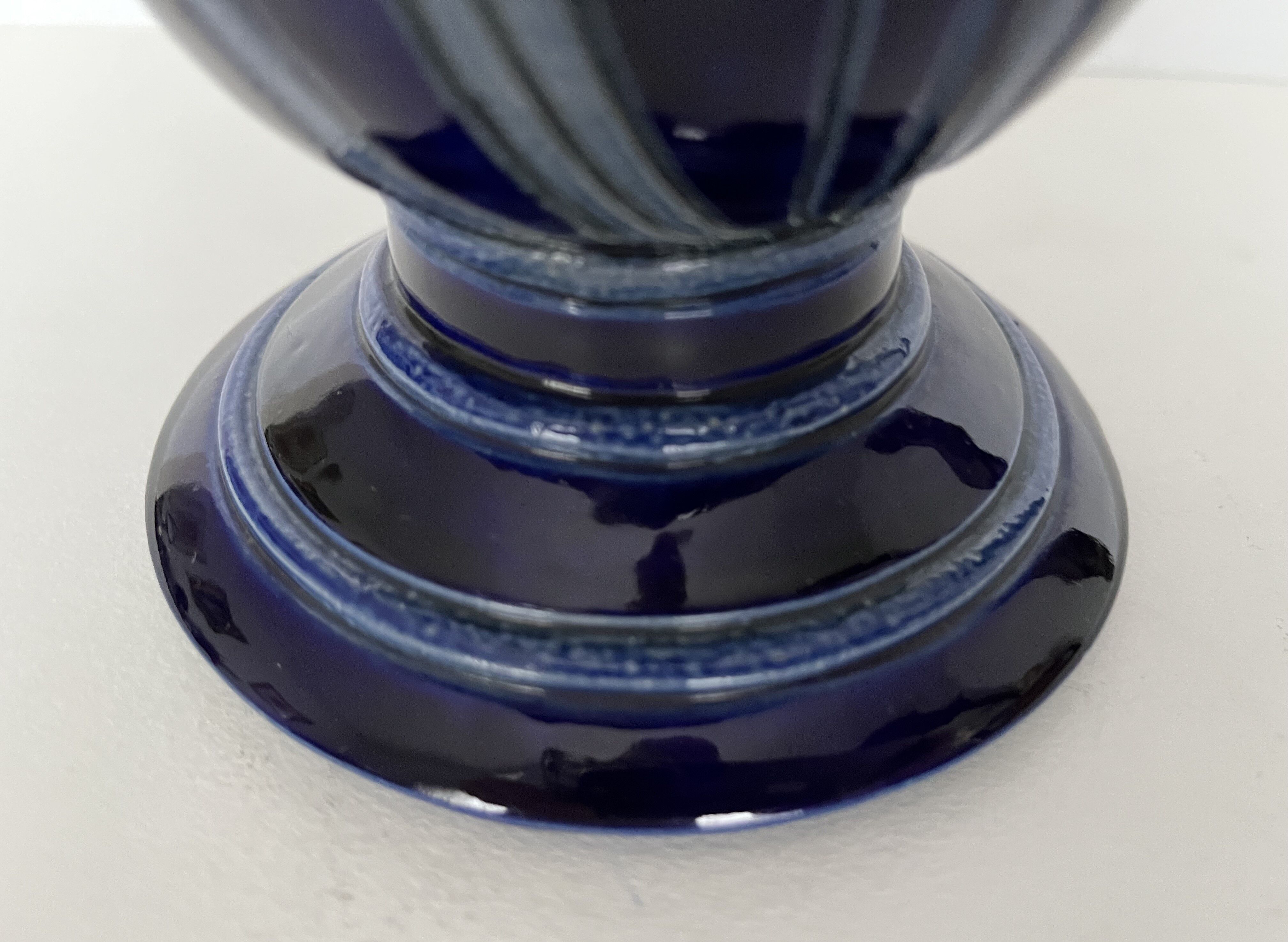 Blue ceramic vase