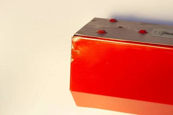 Red Elidus bedside lamp in metal, designed by Hans-Agne Jakobsson in the 1970s.