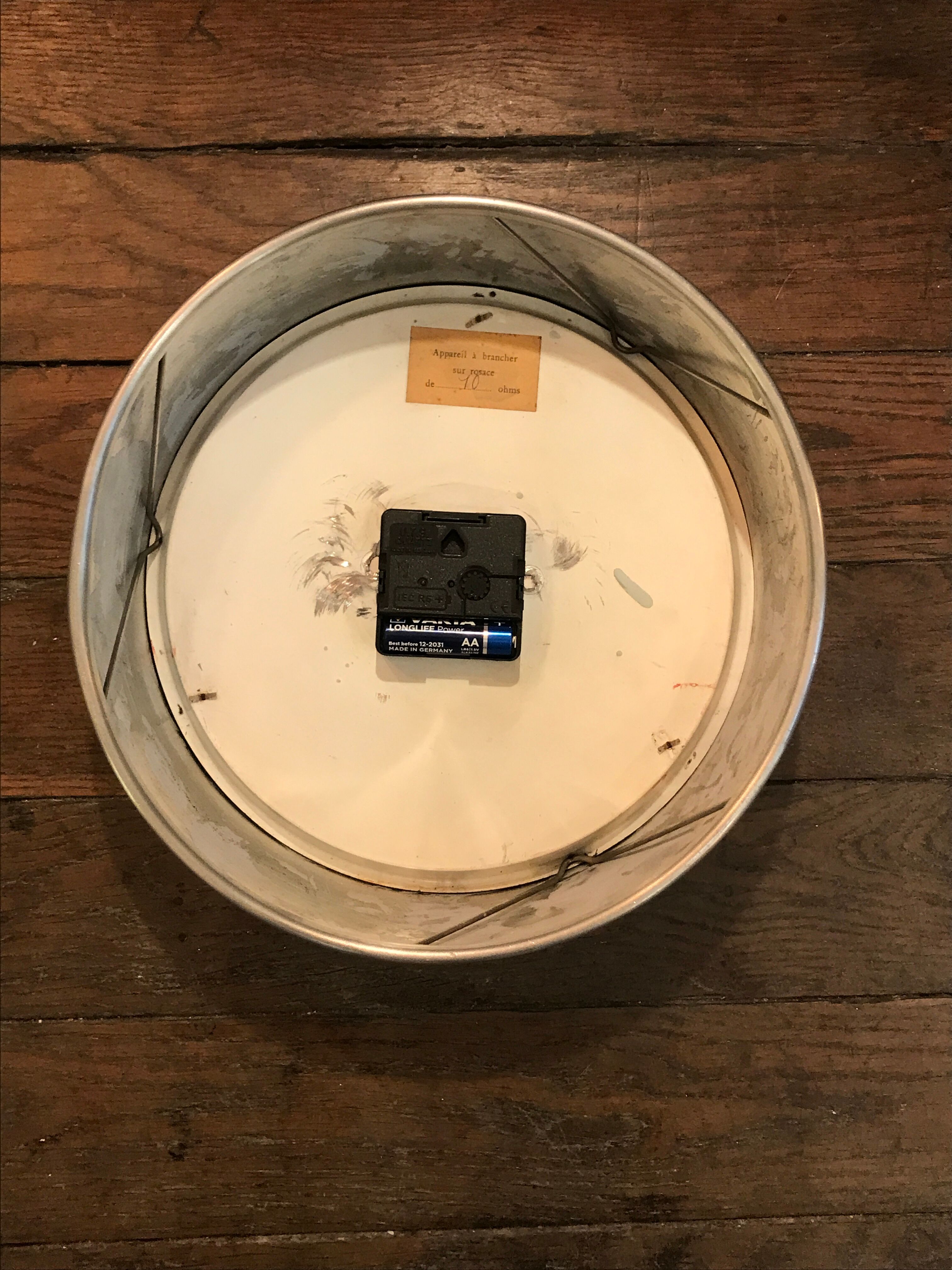 Industrial Brillie clock 25 cm functional vintage