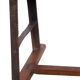 Ancient Burmese teak bench with metal base