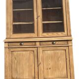 Antique 2-part sideboard in raw solid wood