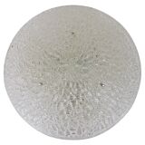 Round textured glass ceiling light J. T. Kalmar mid-century, Austria, 1960s