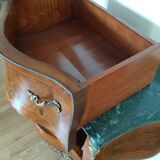Commode sauteuse marquetee de style Louis XV