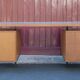 Wood desk and black metal structure with melamine top, Charron Edition, large office 2 boxes