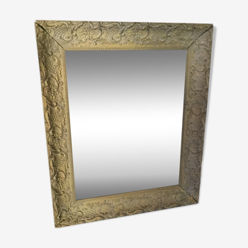 Miroir doré ancien - 65x54cm
