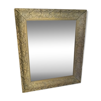 Miroir doré ancien - 65x54cm