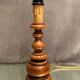 Rustic lamp foot in solid wood alder type