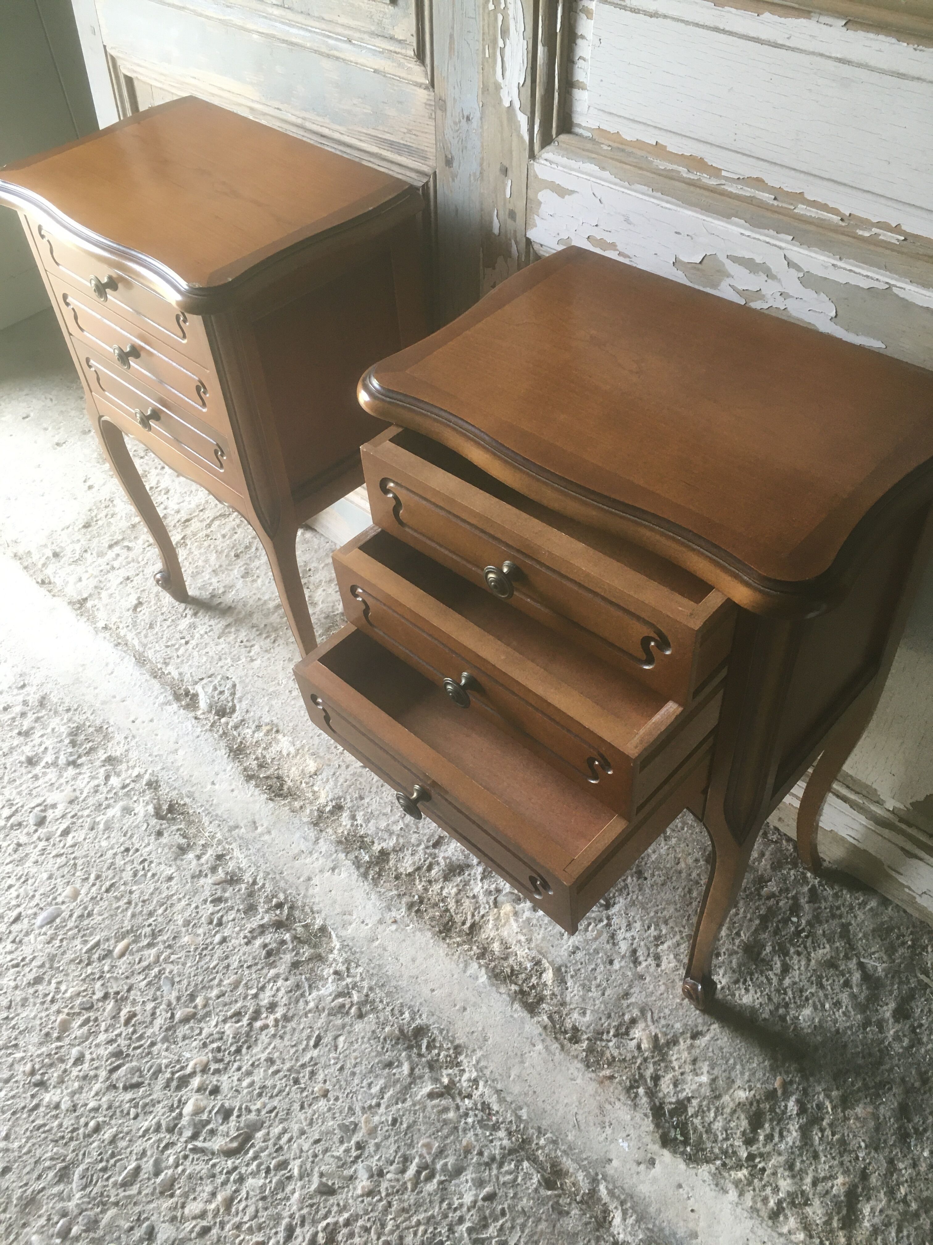 Pair of pine bedside tables