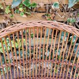 Vintage rattan and wicker armchair
