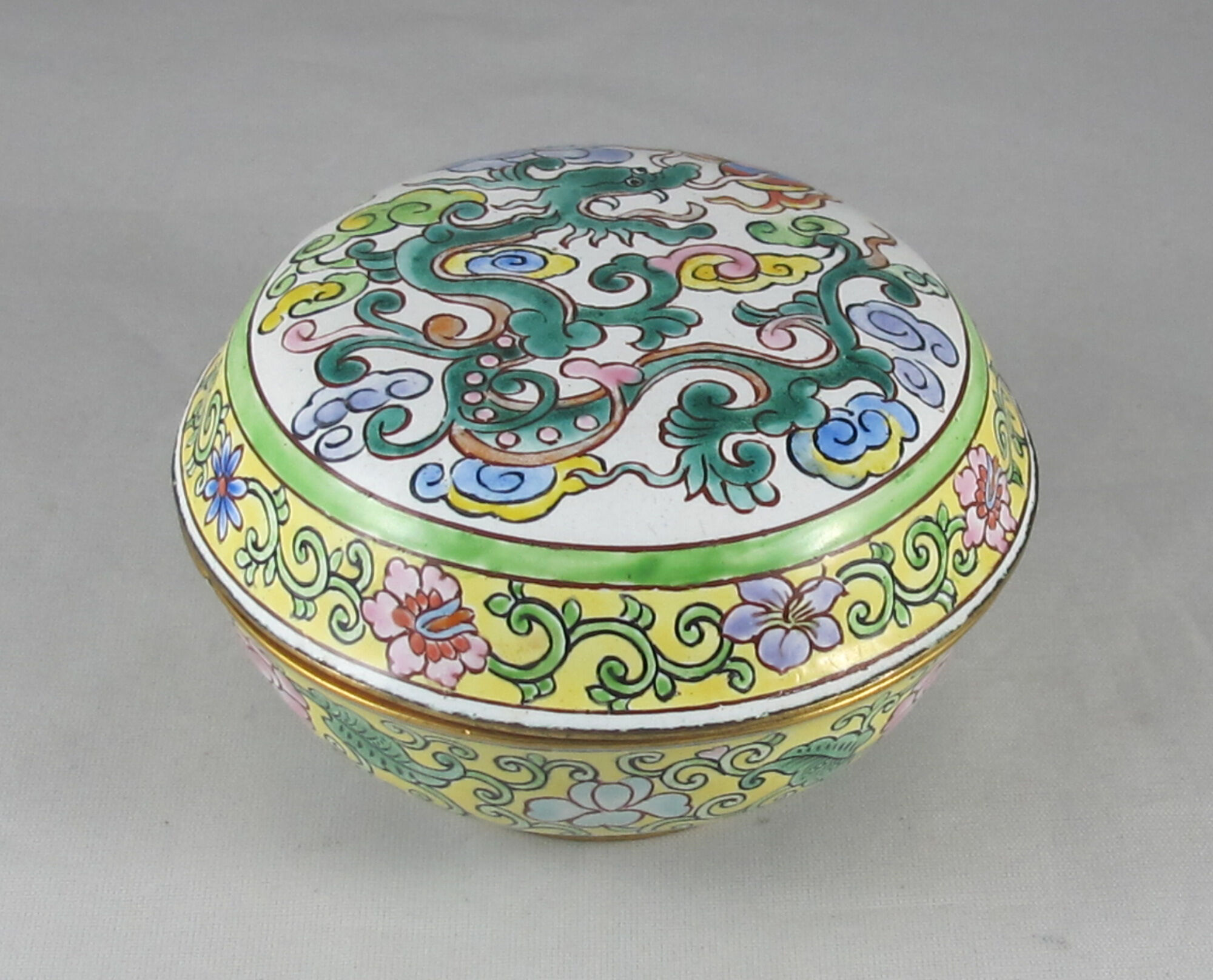 Chinese enamelled bronze box