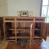 Buffet made of solid cherry wood, late Art Nouveau.