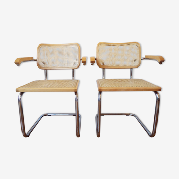 Paire de fauteuils cesca B64 de Marcel Breuer