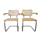 Pair of cesca B64 armchairs by Marcel Breuer
