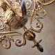 Gilded bronze chandelier 6 lights XIX th