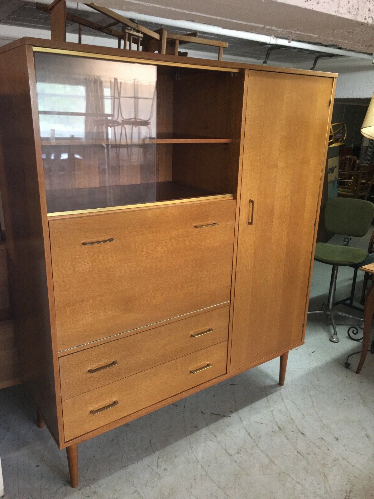 Secrétaire armoire penderie des année 50 vintage style scandinave