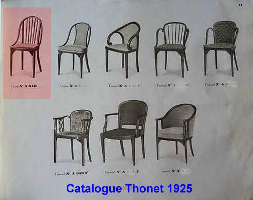 Deux chaises Thonet N ° A846 - Otto Prutscher - 1925 -Assises cuir -