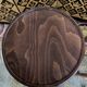 3 curved wooden bar stools