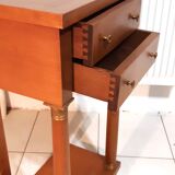 bedside / small console empire style in solid merissier and copy veneer (XXth)