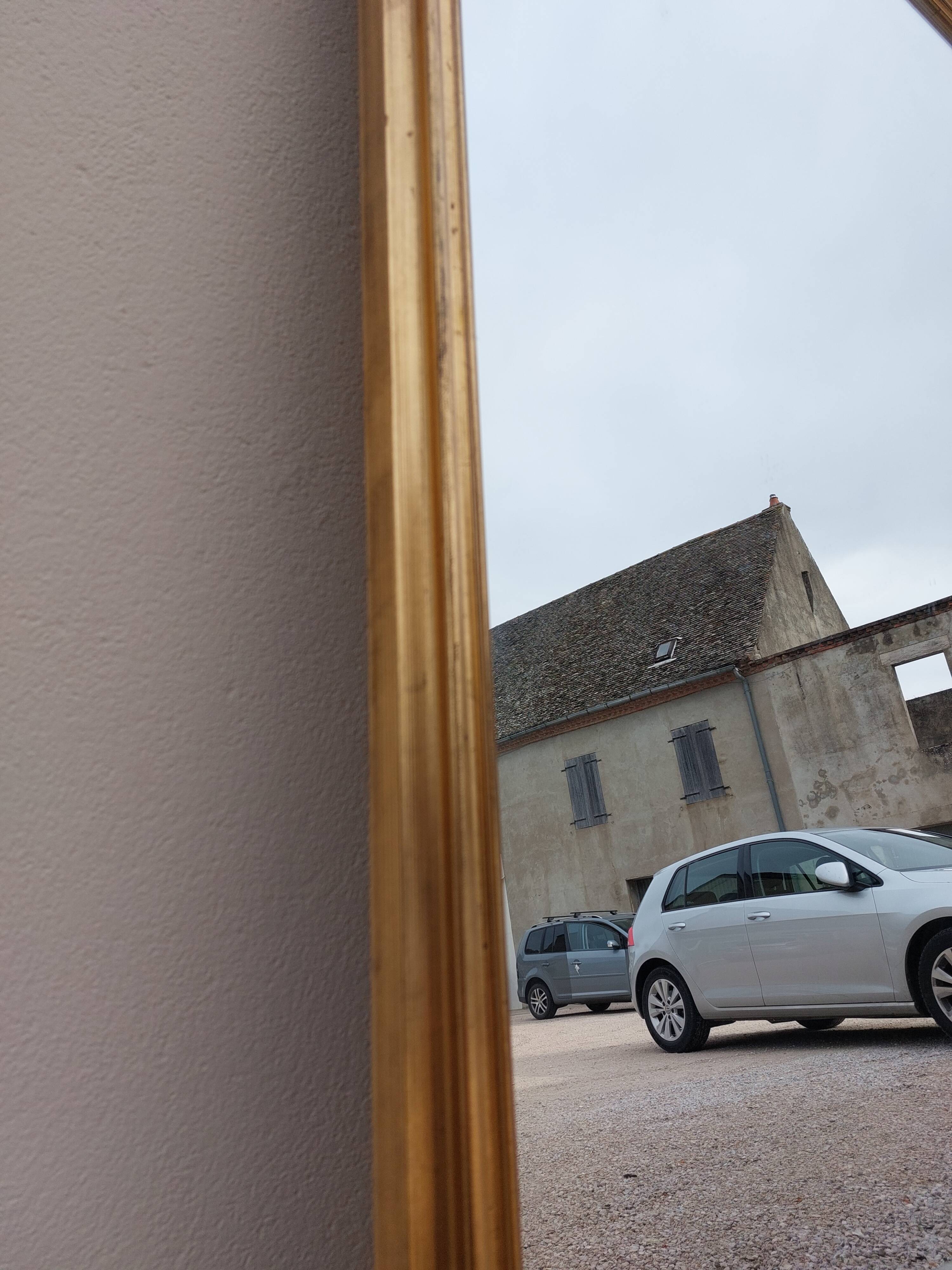 Mirror mirror mirror golden wood bistro style -1m68x1m15