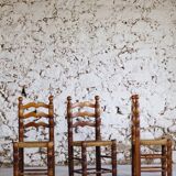 Set of 6 Dudouyt style chairs, 1950