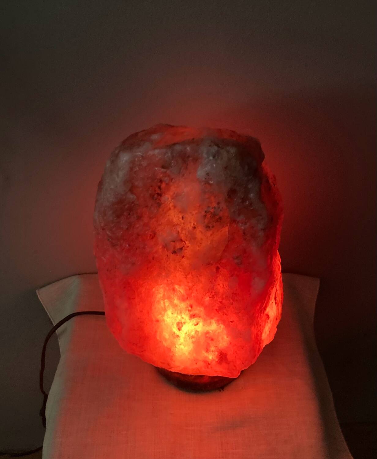 Genuine Himalayan salt stone lamp from the 1970s