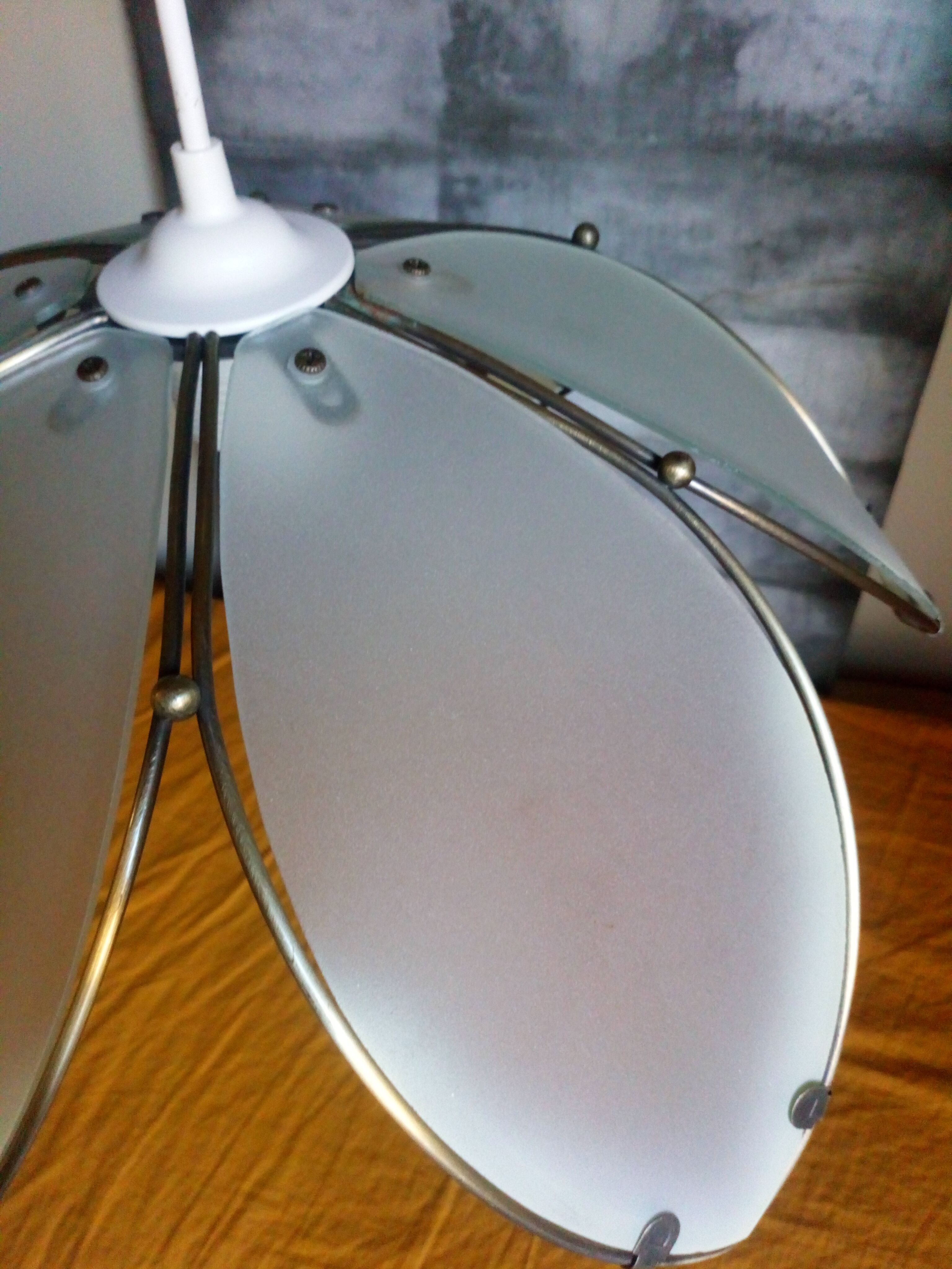 Daisy suspension shortbread glass and vintage brass