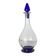 Art Deco glass carafe with glass stopper and blue base 0.7 l