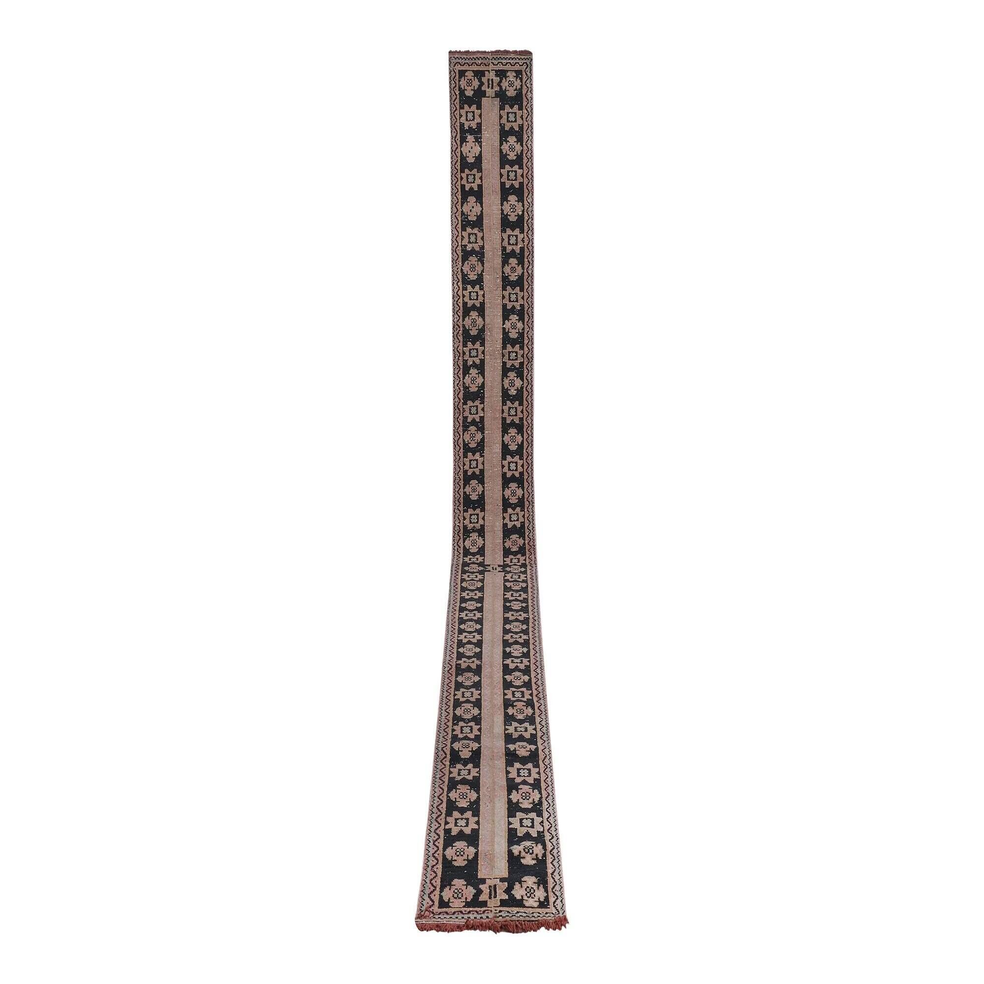 Vintage Turkish hallway rug 51x681 cm