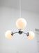 Vintage Italian Chrome and Opaline Sputnik Chandelier, 70s