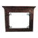 Art deco fireplace in carved solid teak and wrought iron, 1920