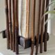 Lampe en bois vintage