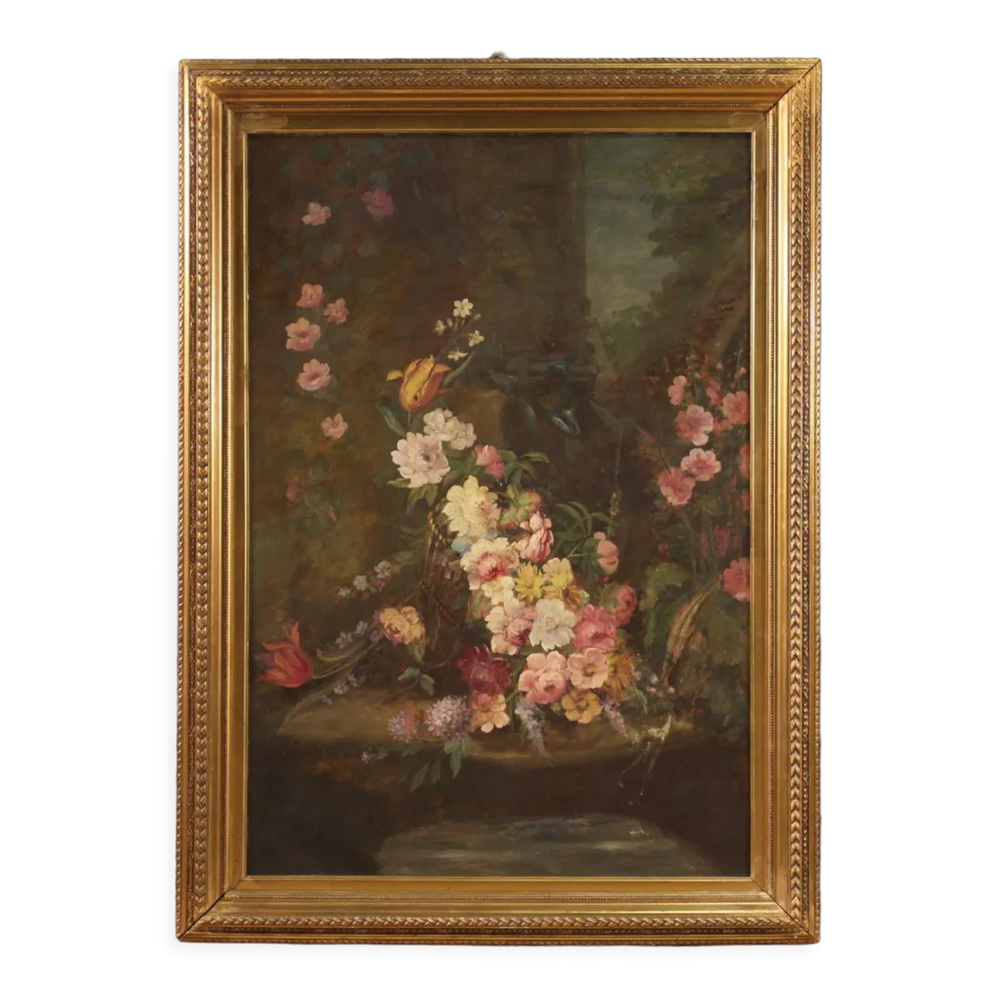 Still life with flowers from the 20th century