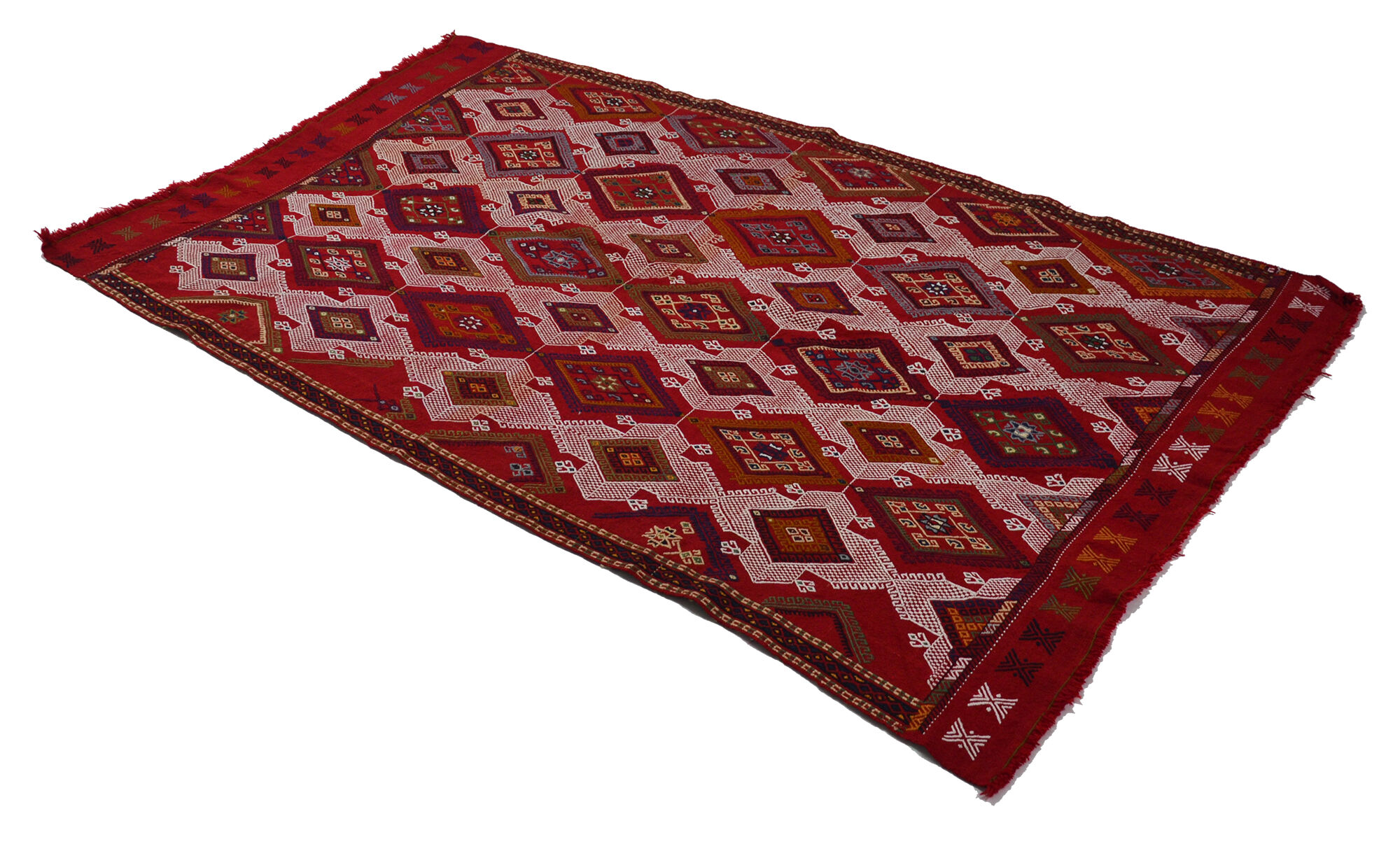Anatolian handmade kilim rug 266 cm x 172 cm