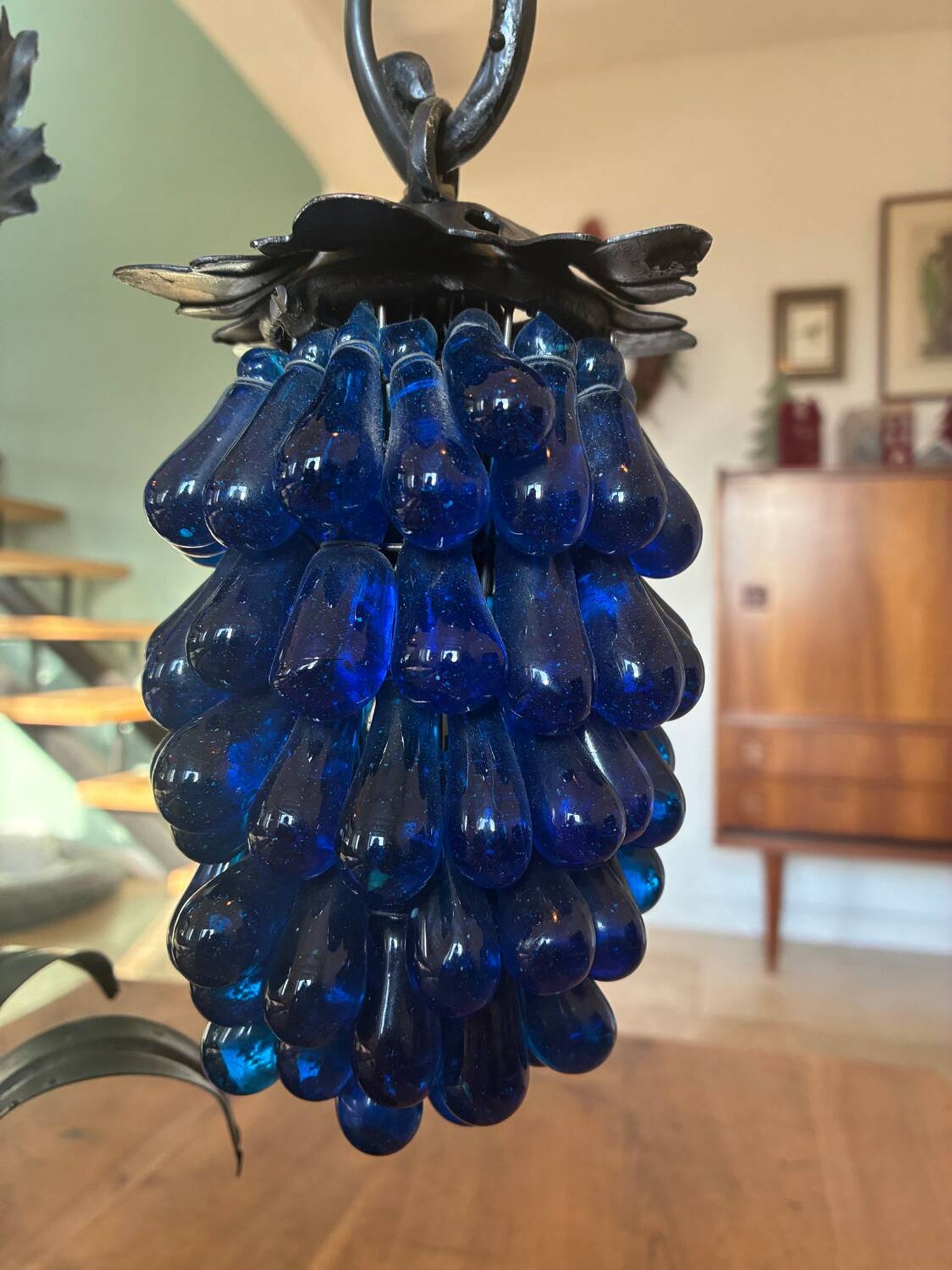 Grande lampe à poser Murano, grappe de raisins
