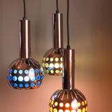 Mid Century Cascade suspension with 3 light points, Massive Belgium 1960