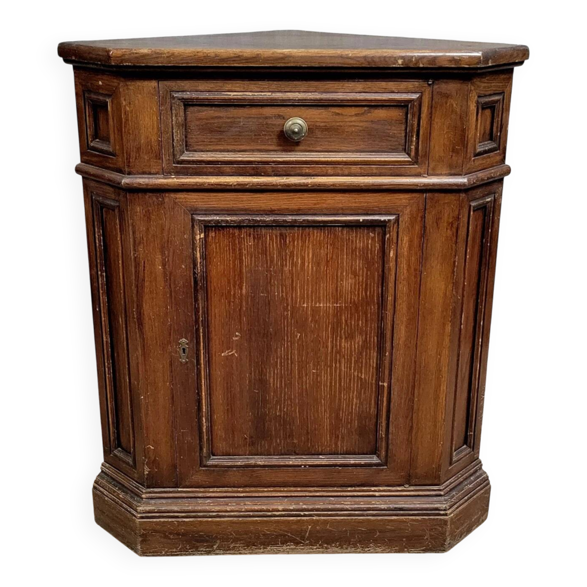 Encoignure rustique en sapin époque fin XIXeme
