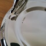 Plat de service à foie gras en métal argenté