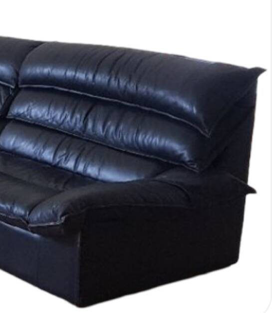 Vintage leather canapé by Bernard Massot