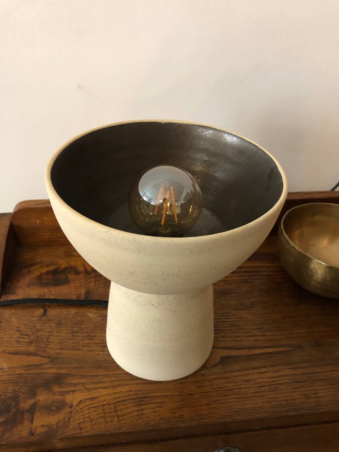 Ceramic stoneware floor lamp